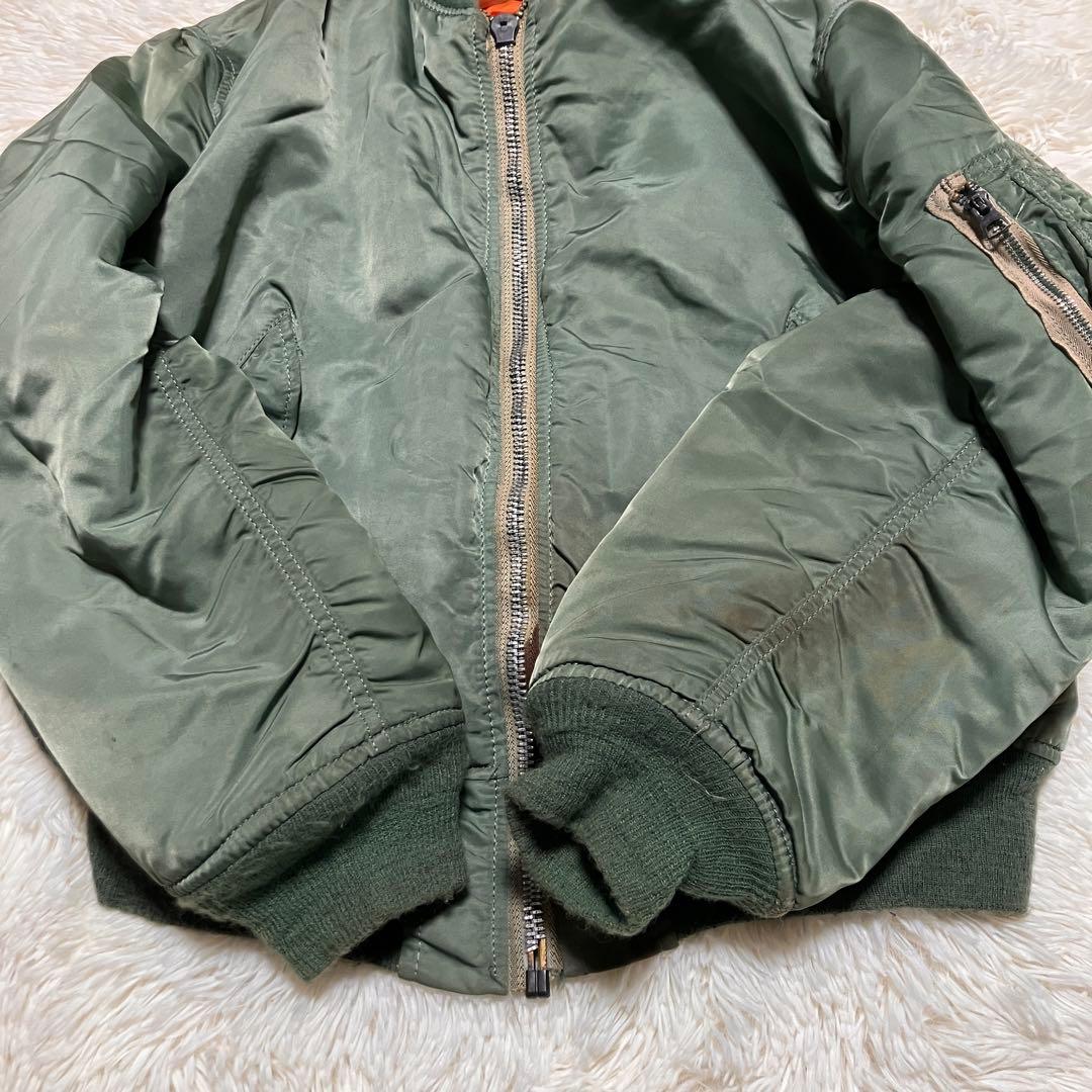 USA製　80s アルファインダストリーズ MA-1 リバーシブル M