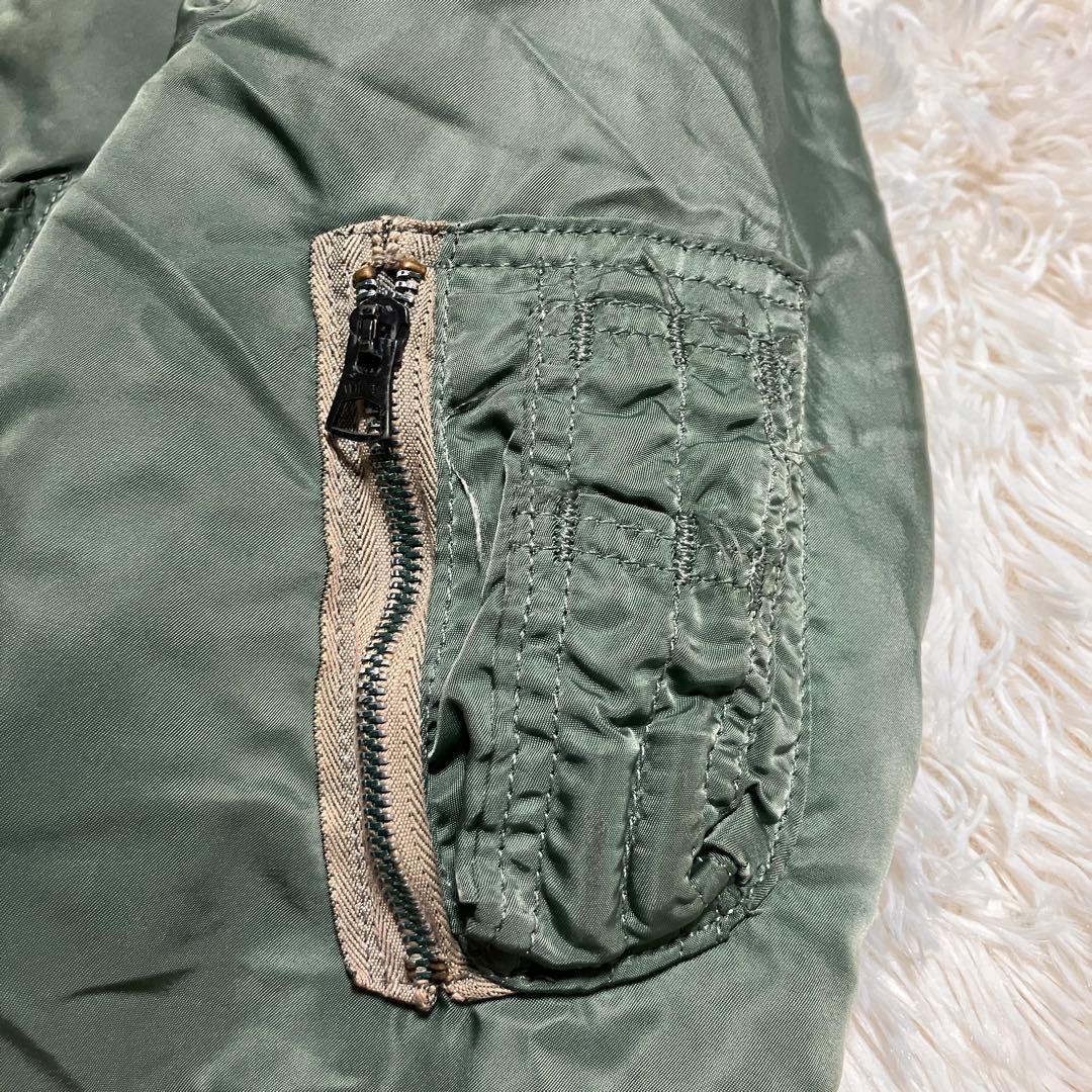 USA製　80s アルファインダストリーズ MA-1 リバーシブル M