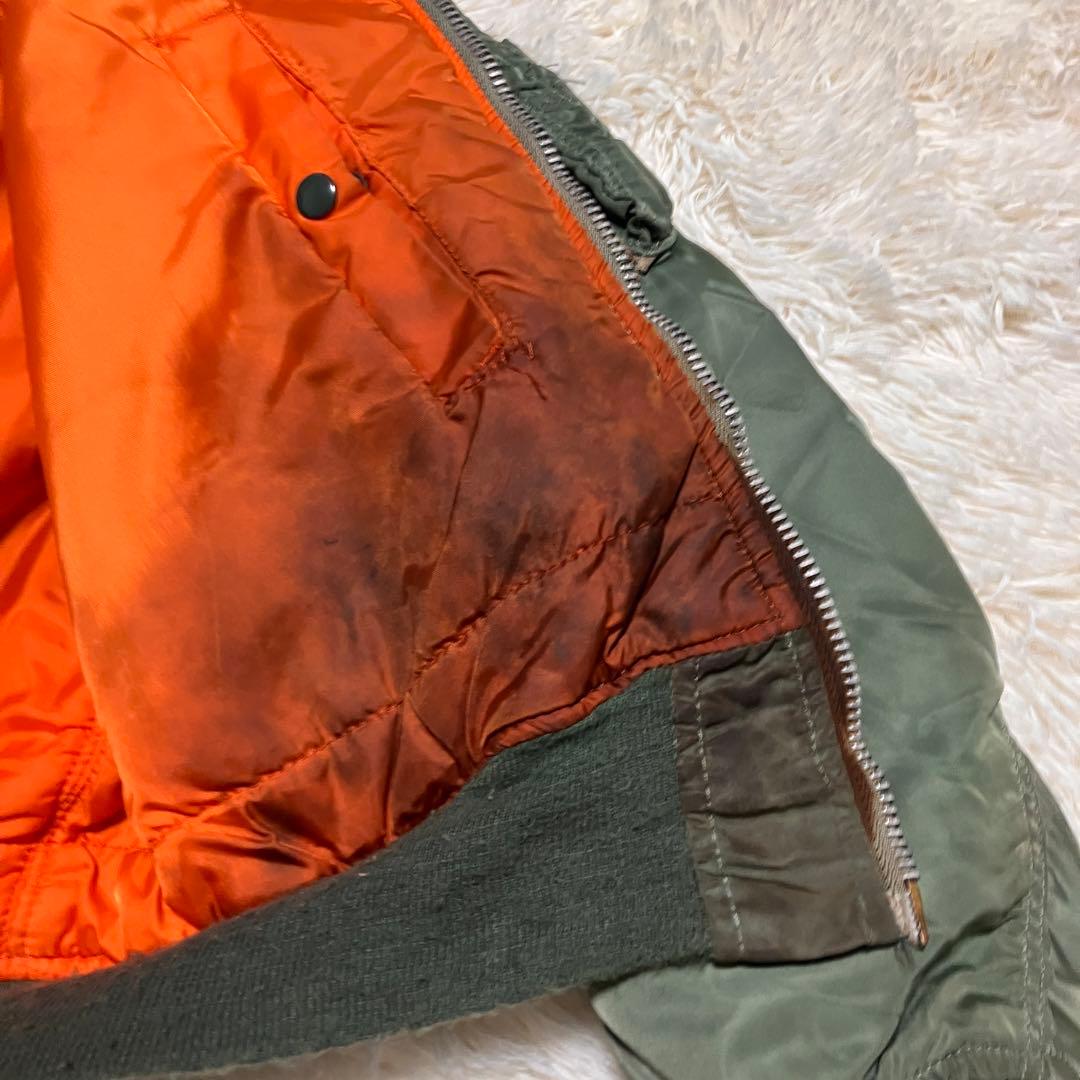 USA製　80s アルファインダストリーズ MA-1 リバーシブル M