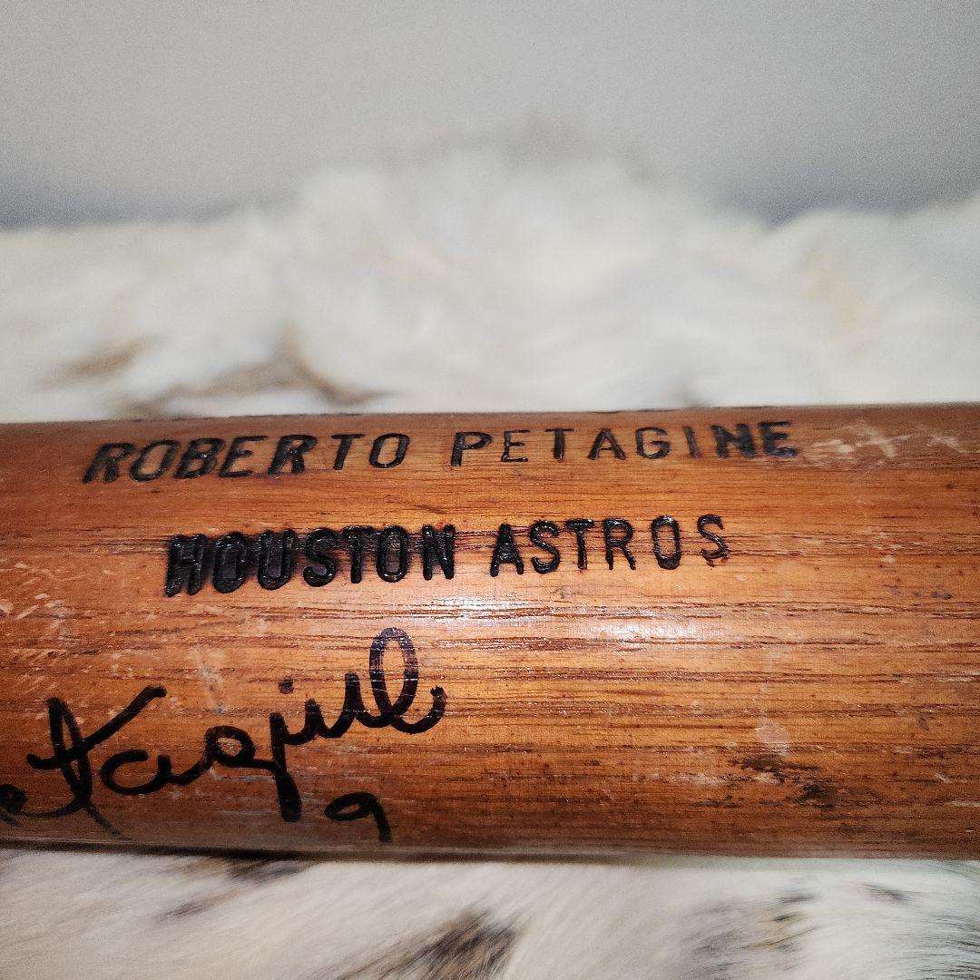 ロベルト ペタジーニ　HOUSTON ASTROS時代のサイン入りバット