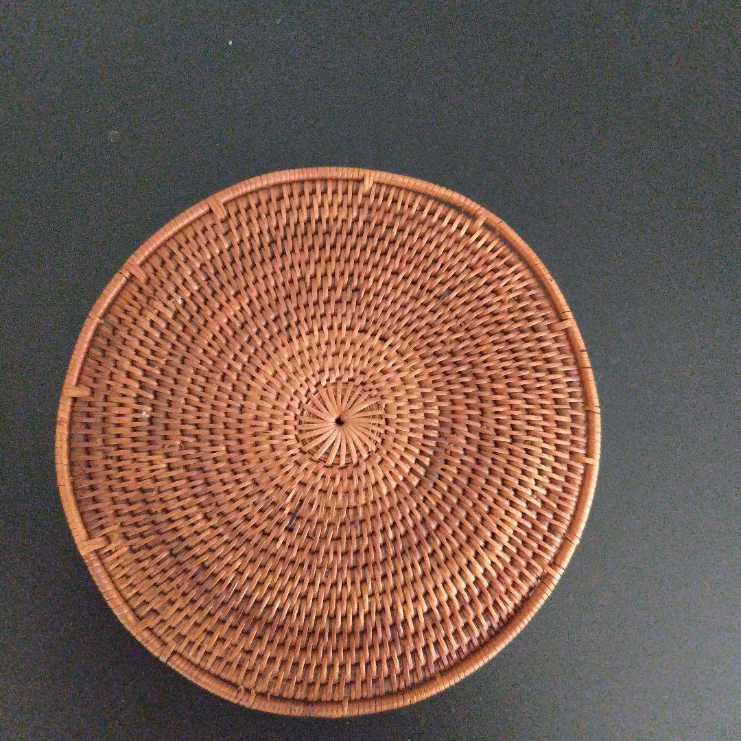 アタ　特大　ボールケース　籠　かご　小物入れ　バリ島