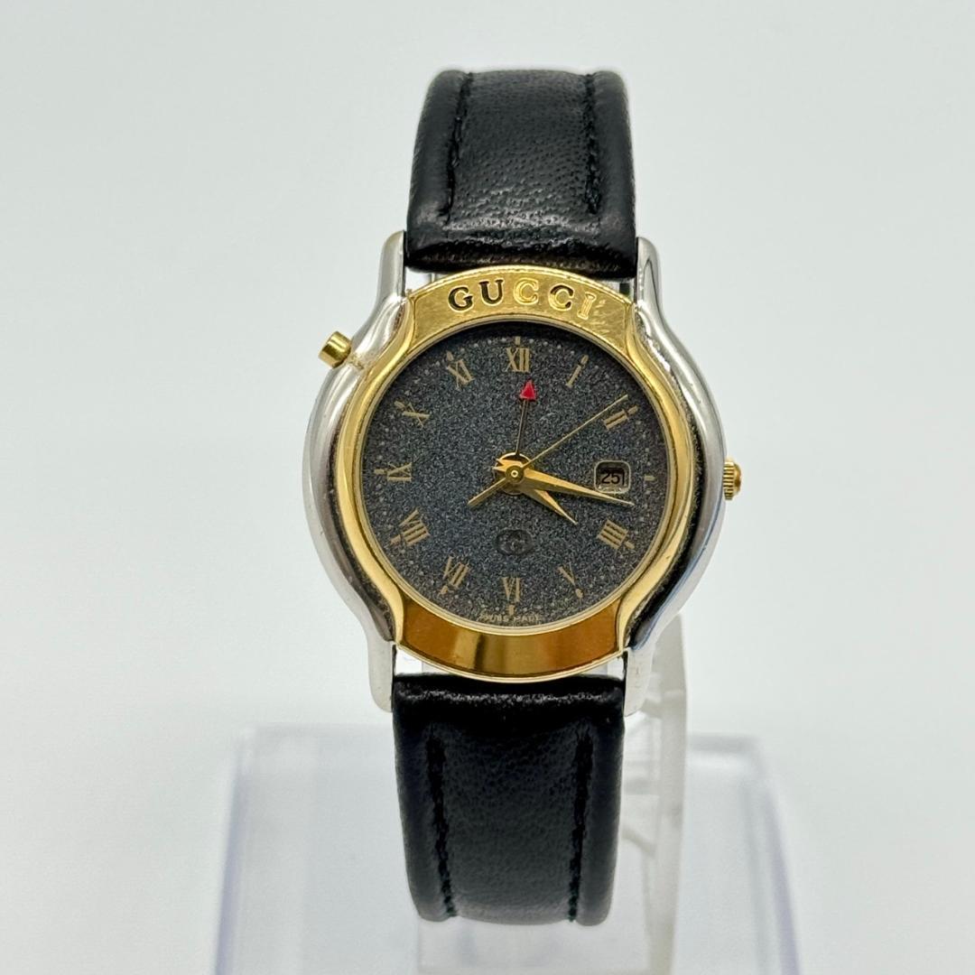 稼働品 GUCCI グッチ 腕時計 デイト グレー文字盤 クォーツ 8200JR