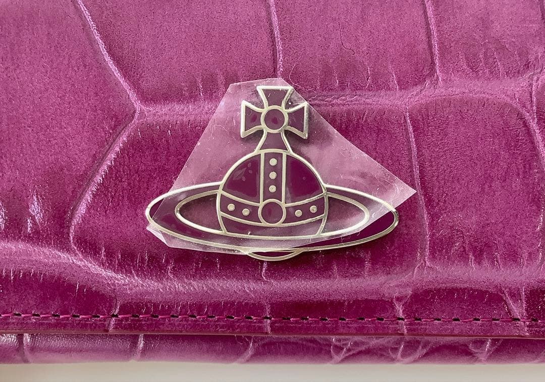 新品★ヴィヴィアンウエストウッド★チャーム付きクロコ型押し4連キーケース★ピンク