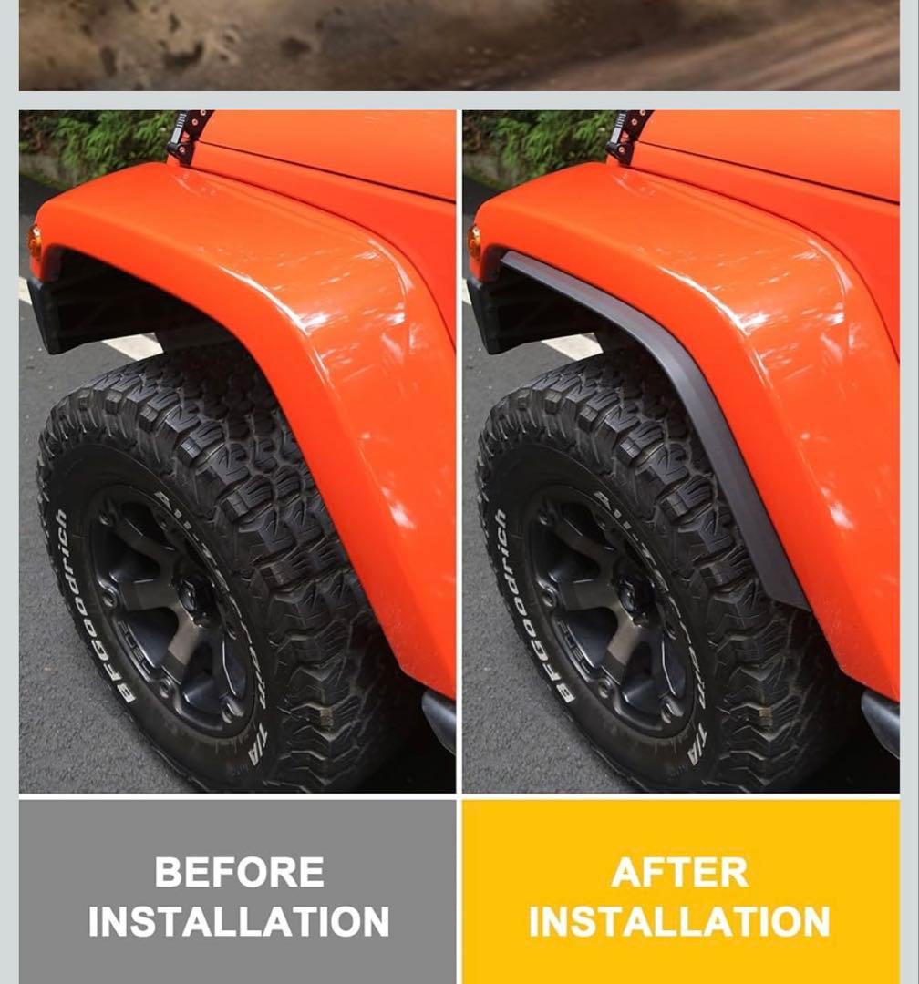 Jeep Wranglerラングラー フロント＆リア フェンダーフレア