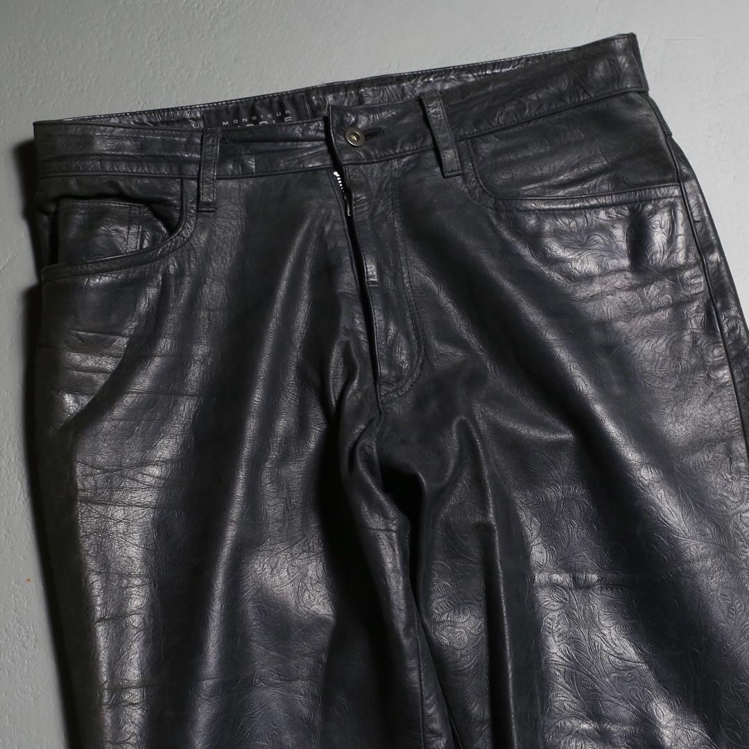 シルエット◎ 90s~ NICORE Archive Leather Pants