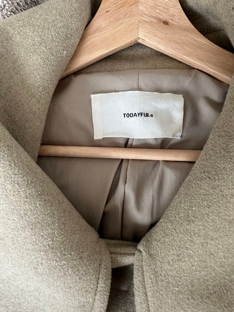 『美品』TODAYFUL スタンドカラーウールコート　36