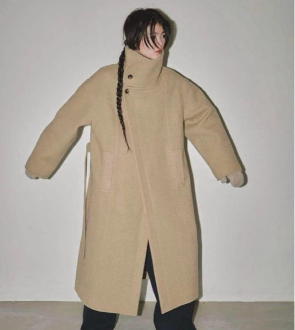 『美品』TODAYFUL スタンドカラーウールコート　36