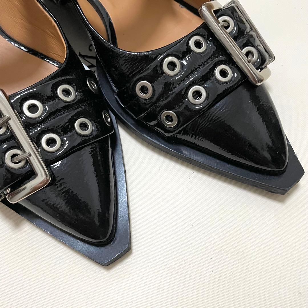 GANNI バックル フラットパンプス サイズ38