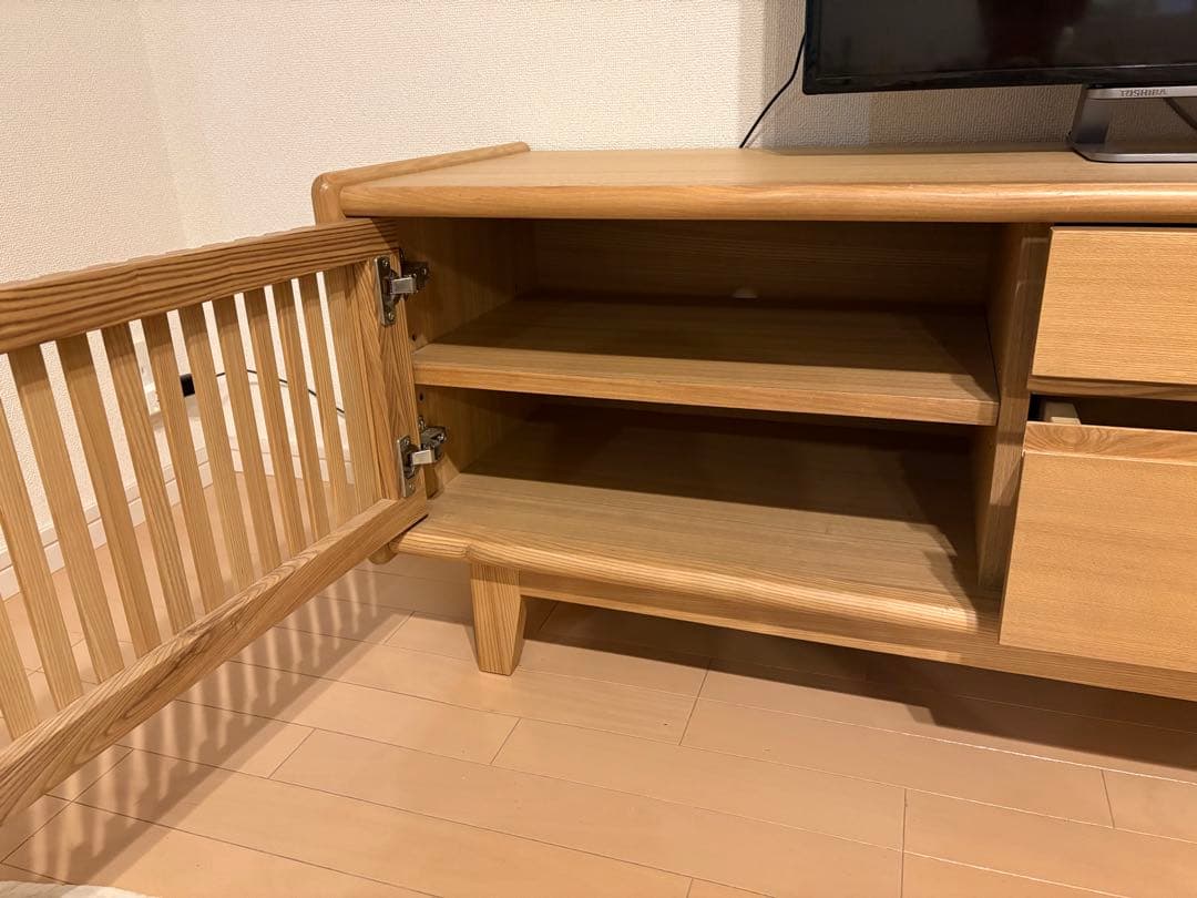 木製テレビ台 180cm幅 ローボード ナチュラル 2/13発送
