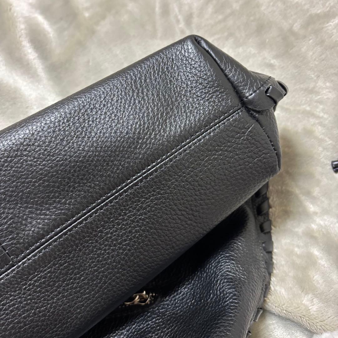 ◾︎イアパピヨネ◆コンチョ付き◆巾着 レザー　2wayバッグ　美品