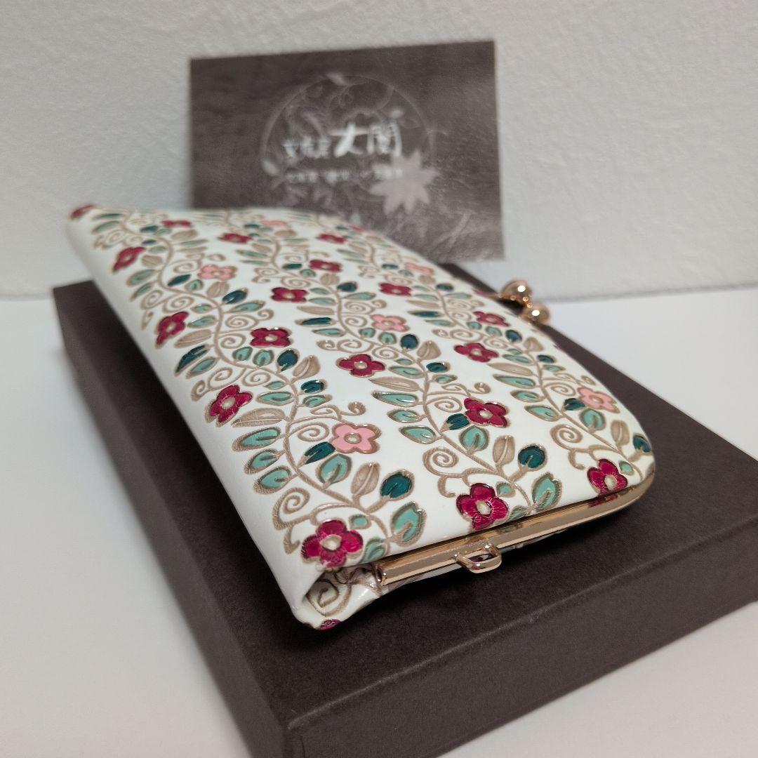 新品未使用 文庫屋大関 天溝がま口『竹久夢二』つる花 伊香保記念館オリジナル