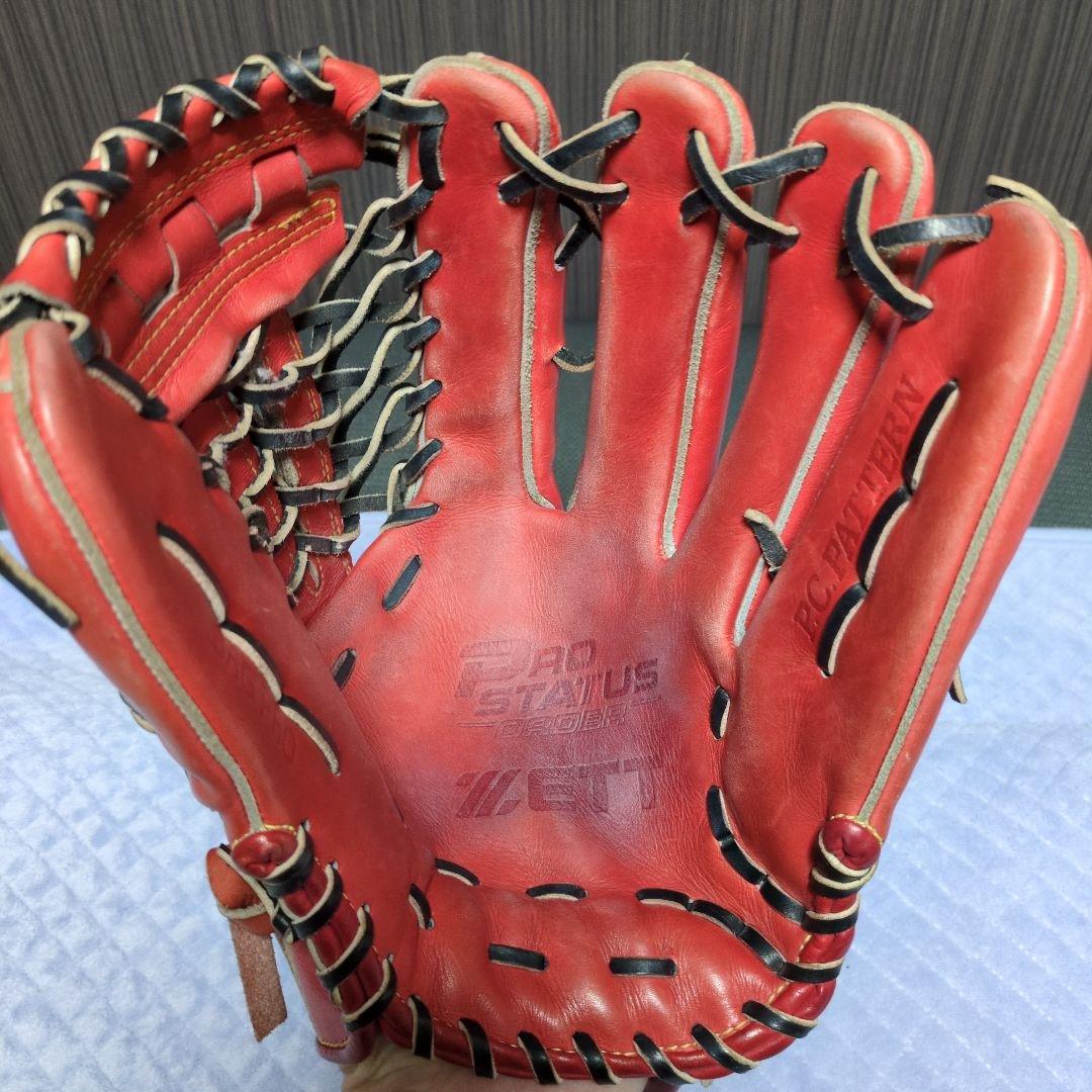 ZETT プロステイタス 軟式グローブ 赤