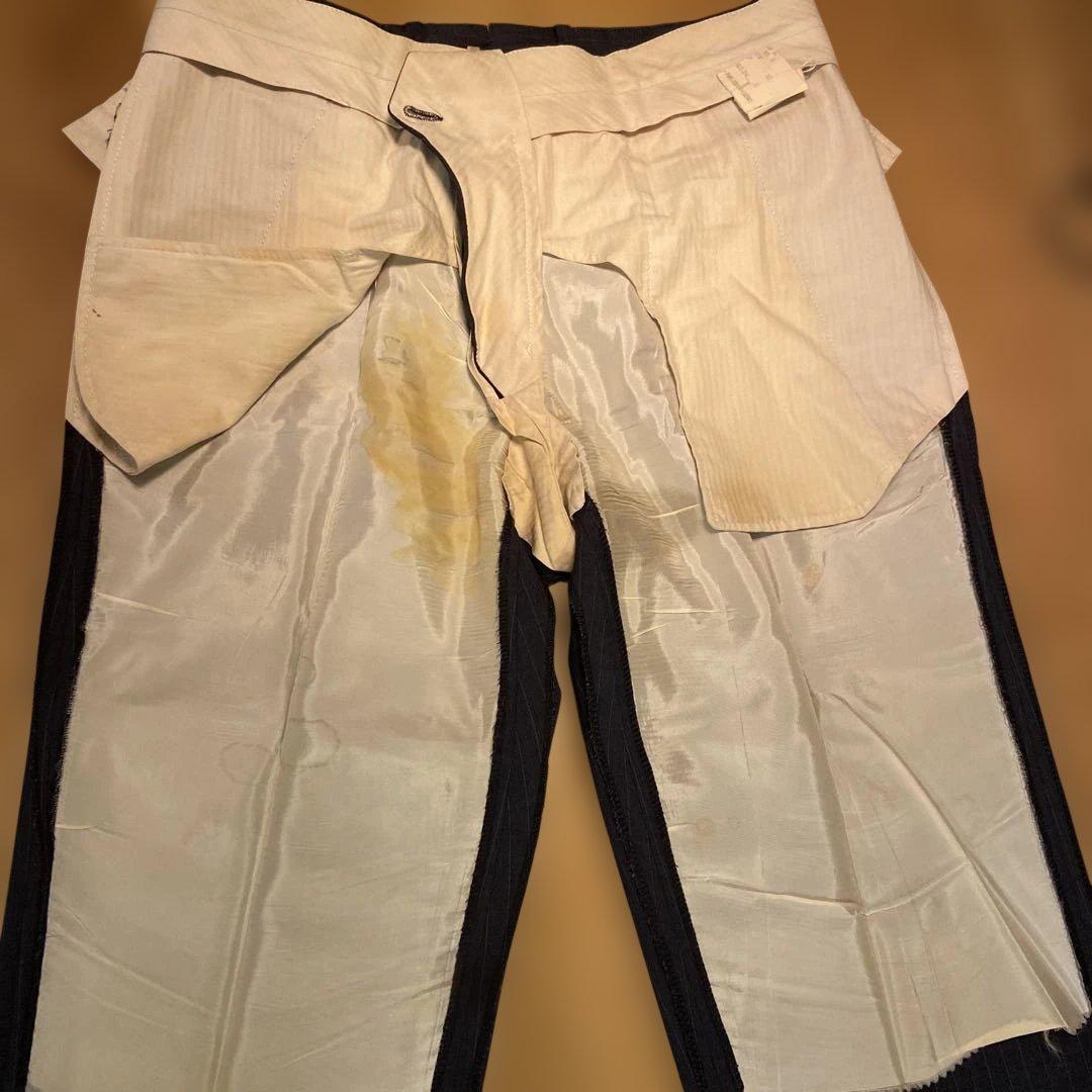 LARDINI ネイビーストライプ ビジネススーツ　46サイズ