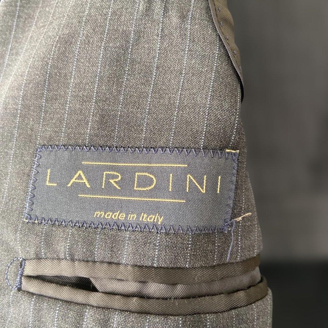 LARDINI ネイビーストライプ ビジネススーツ　46サイズ