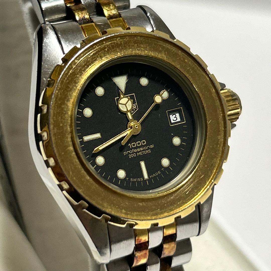 稼働 TAG HEUER タグホイヤー 980.018N ブラック クォーツ