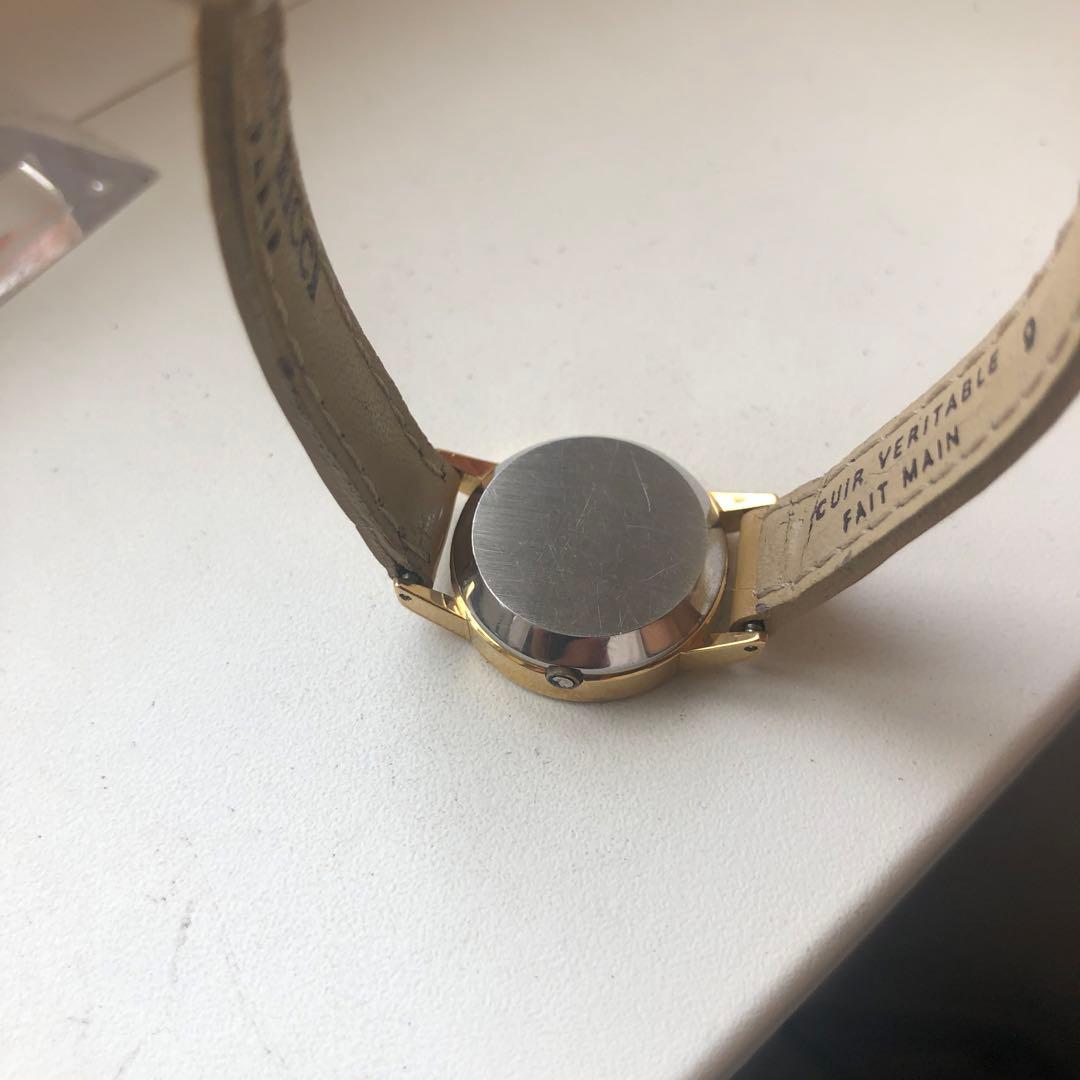 OMEGA De Ville クォーツ 時計 レザーベルト　稼働品　ビンテージ