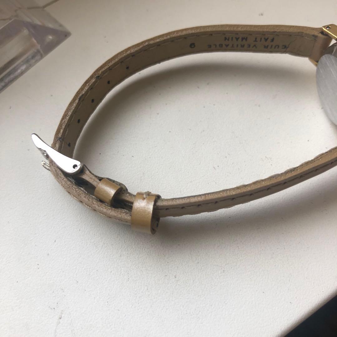 OMEGA De Ville クォーツ 時計 レザーベルト　稼働品　ビンテージ