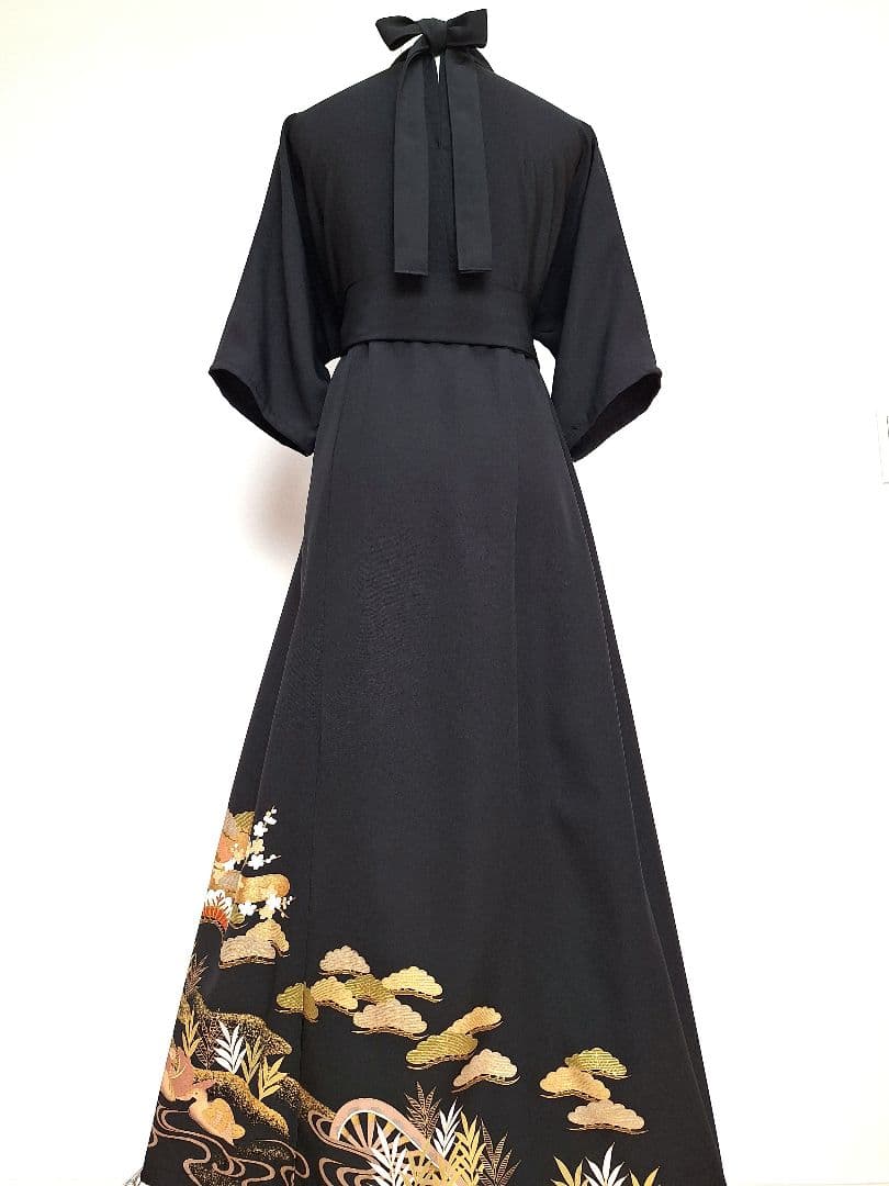 着物リメイクワンピース3623