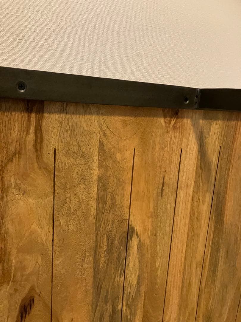 ナチュラルウッド長方形テーブル ブラックフレーム　アイアン