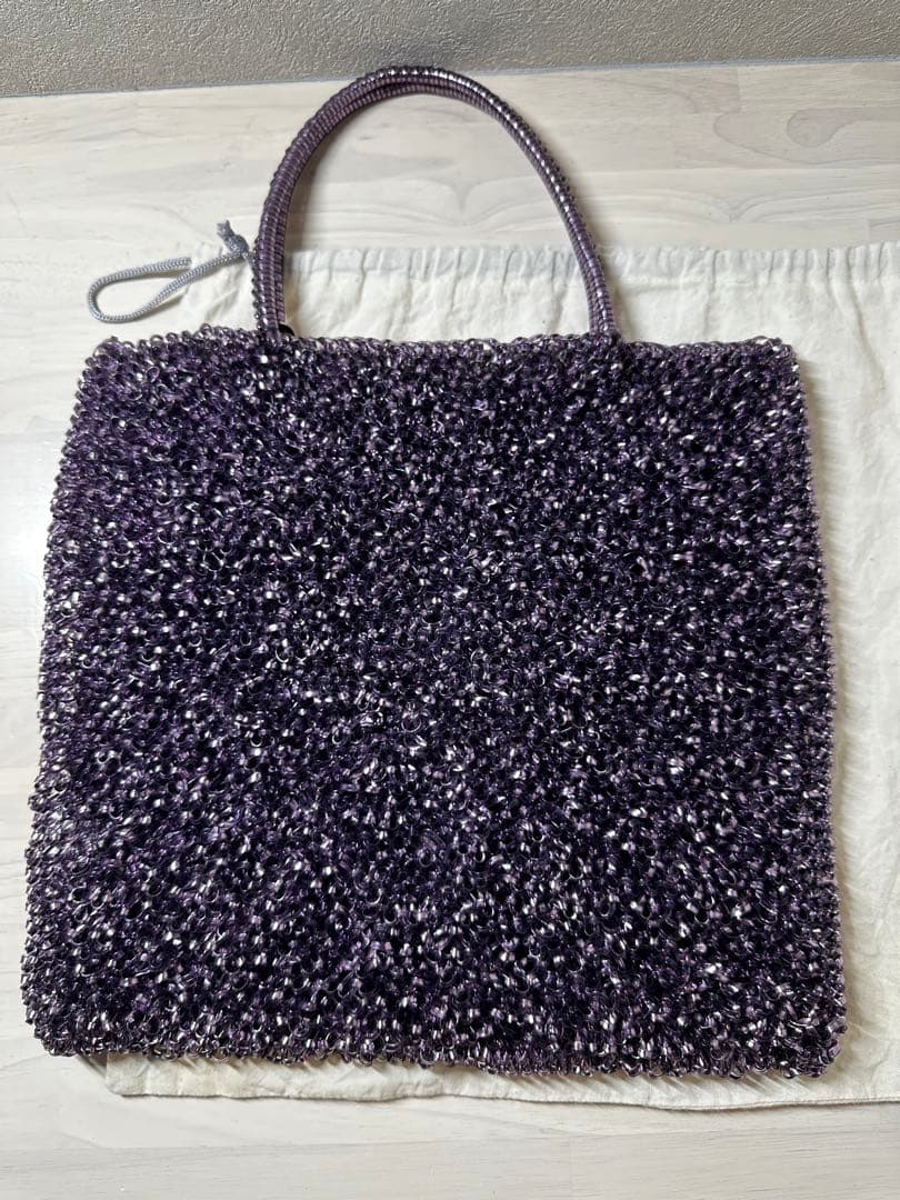 【チャーム付】アンテプリマ ANTEPRIMA スクエアラージ パープル