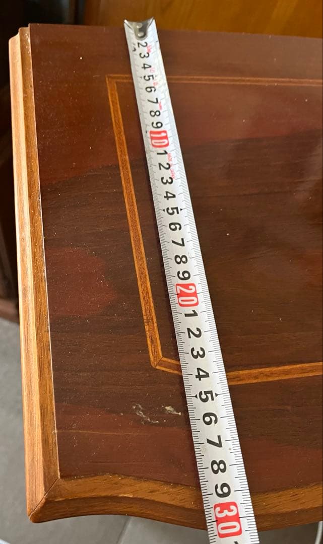 イタリア製　象嵌細工装飾　猫脚　ウッドチェスト 5段