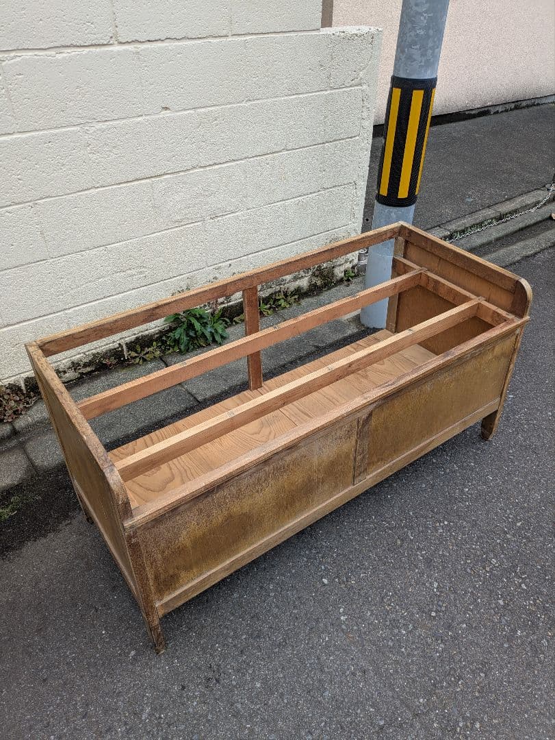 昭和レトロ 陳列台 展示ケース ショーケース ブリキ 木製台付き 駄菓子屋