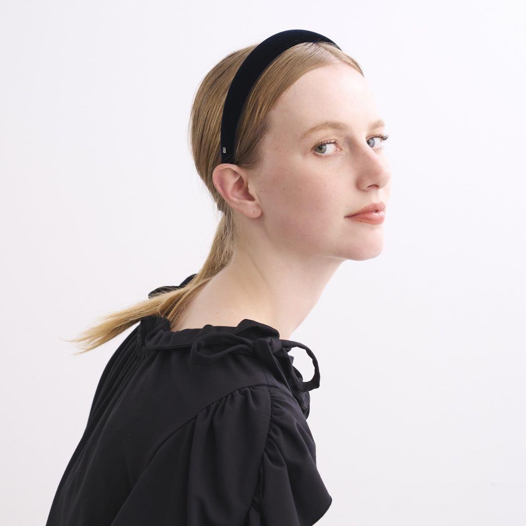 ALEXANDRE DE PARIS カチューシャ 2.5 cm ベロア