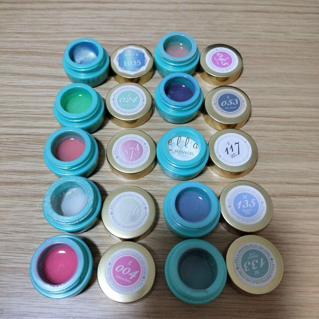 シャイニージェル 43色 ella パワーボンダー マットトップ パーツ シール