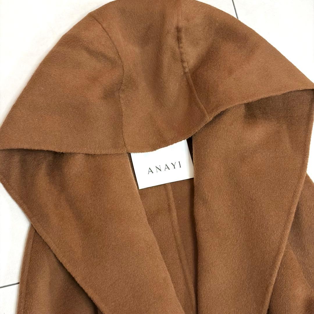 Pokoさま 美品✨アナイ　近年　シャルムビーバーフード コート　ブラウン　38