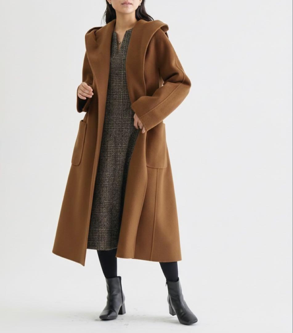 Pokoさま 美品✨アナイ　近年　シャルムビーバーフード コート　ブラウン　38