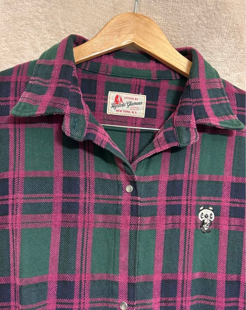 【希少】HYSTERIC GLAMOUR チェックジャケット パープル