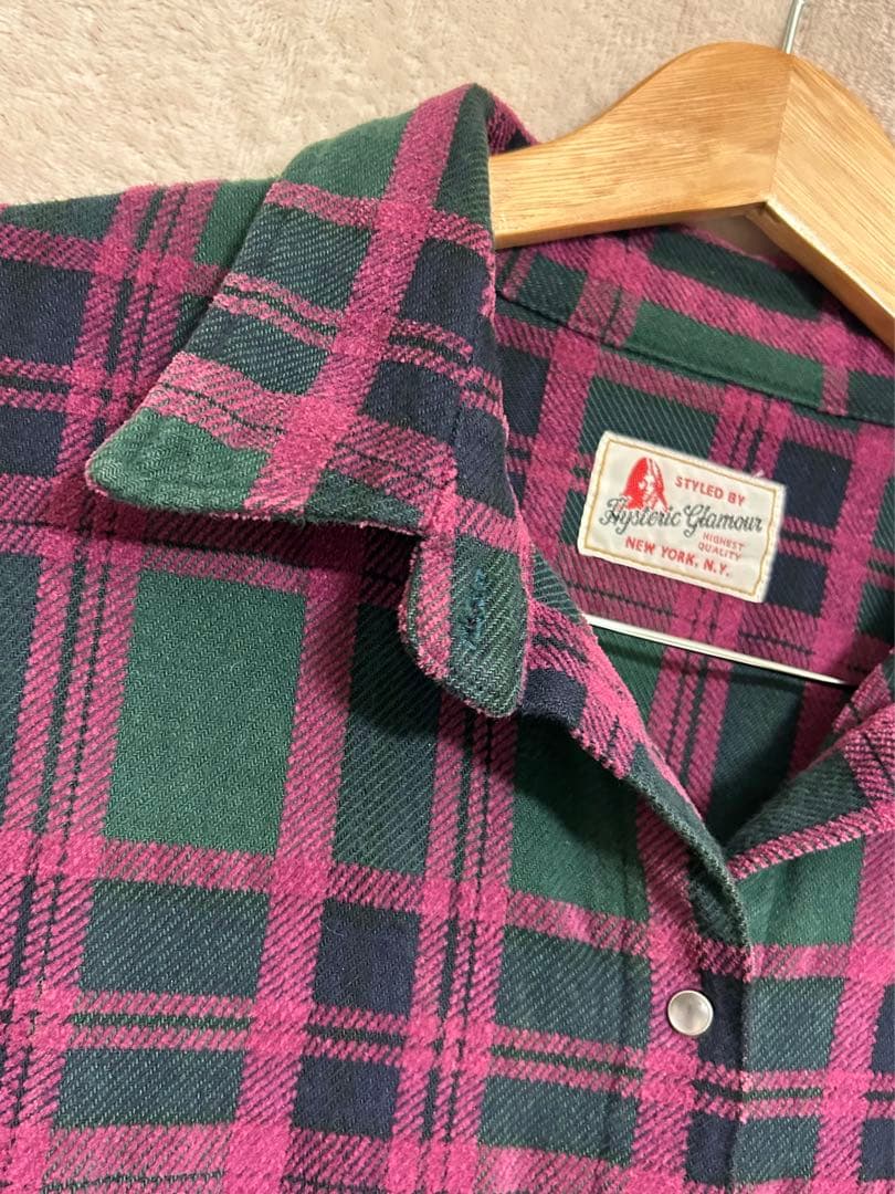 【希少】HYSTERIC GLAMOUR チェックジャケット パープル