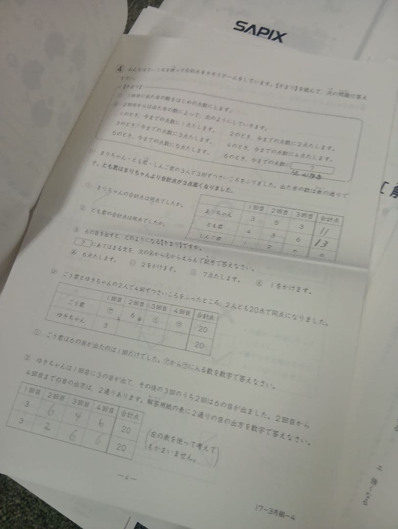 サピックス　4年 マンスリー確認/復習/組分け テスト　13回　2017年度版