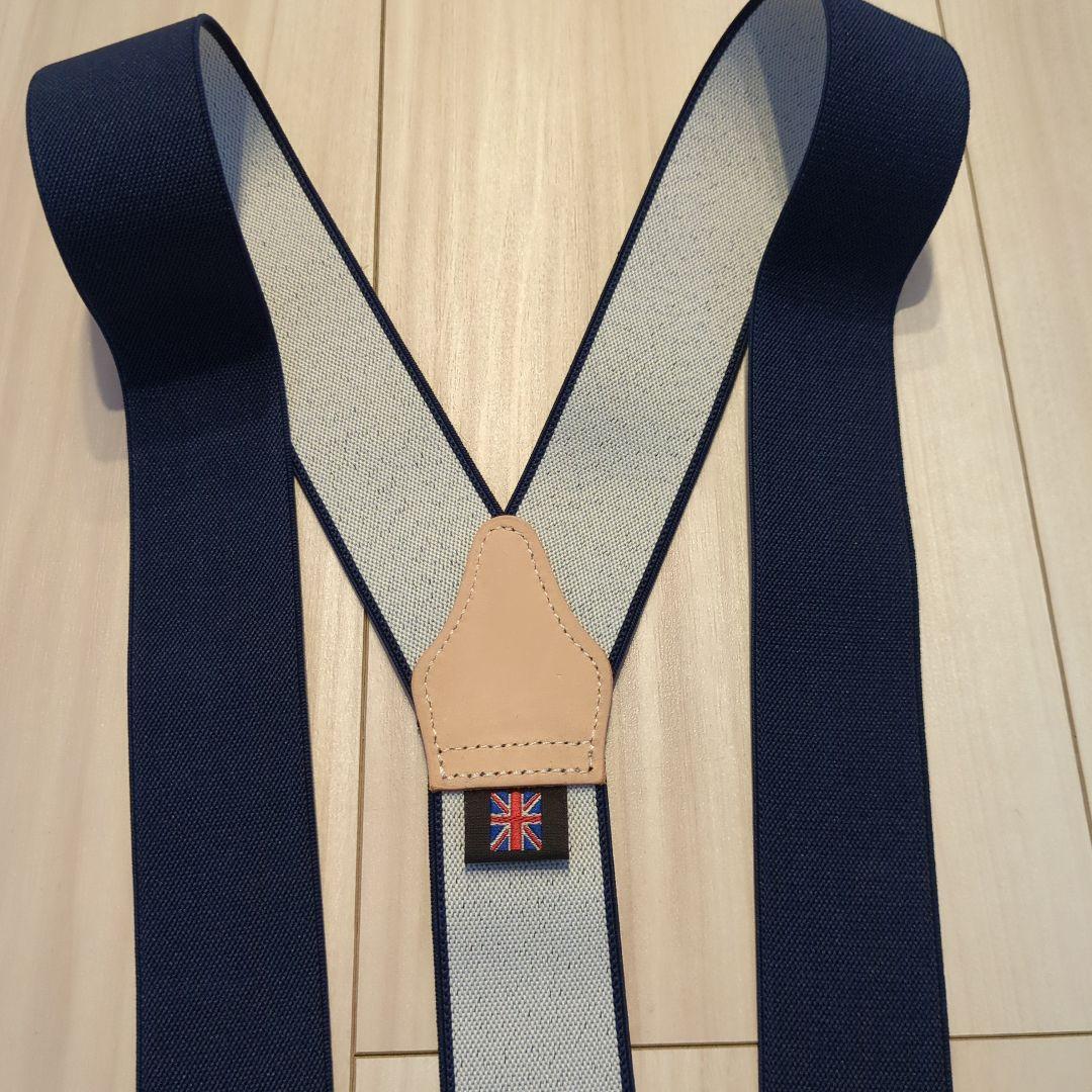  THURSTON アルバートサーストン サスペンダー ネイビー