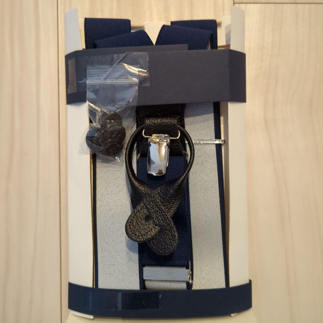  THURSTON アルバートサーストン サスペンダー ネイビー