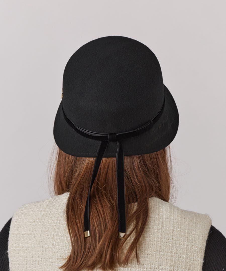 みゆき　完売新品未使用タグ付シャポードオー　黒　バックリボンフェルトハット