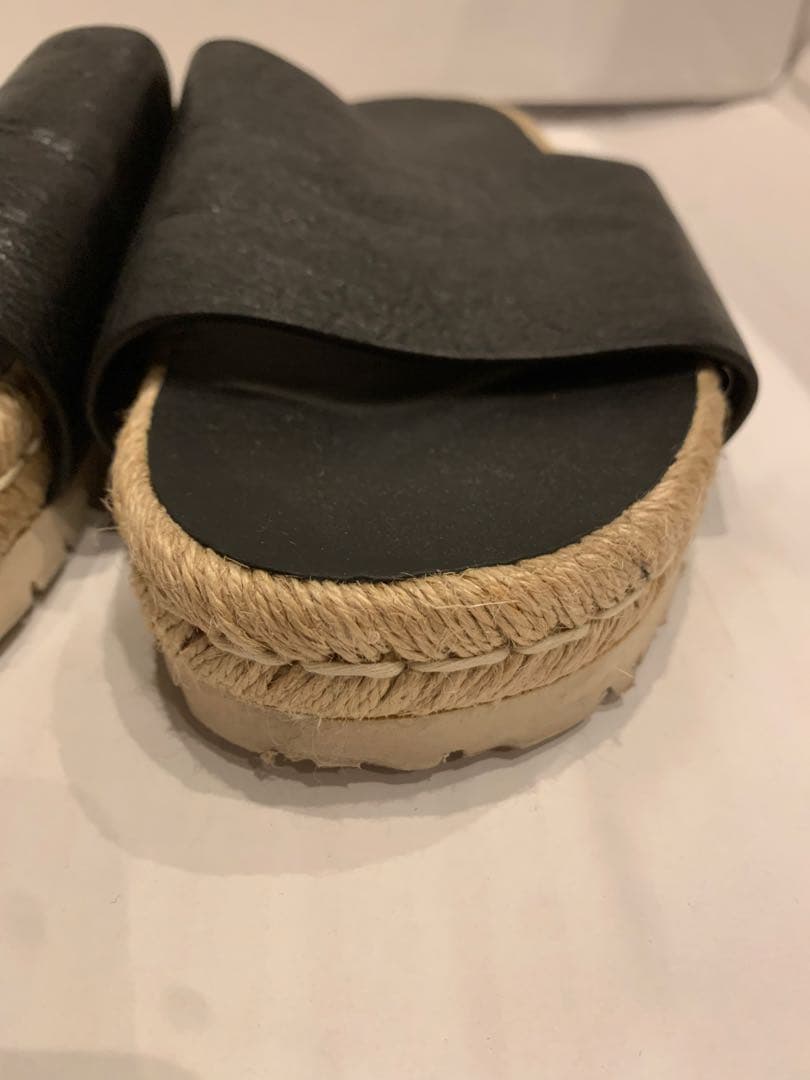 BALENCIAGA サンダル 黒 41 レザー エスパドリーユ 美品