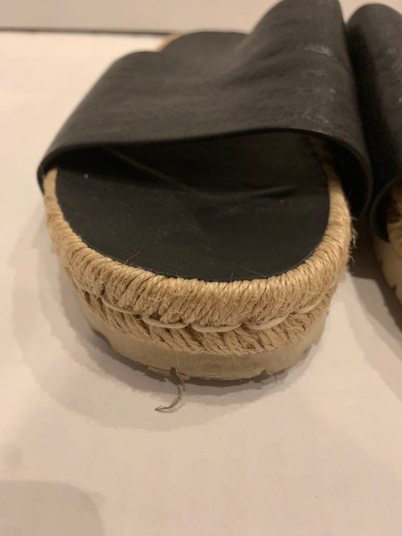 BALENCIAGA サンダル 黒 41 レザー エスパドリーユ 美品