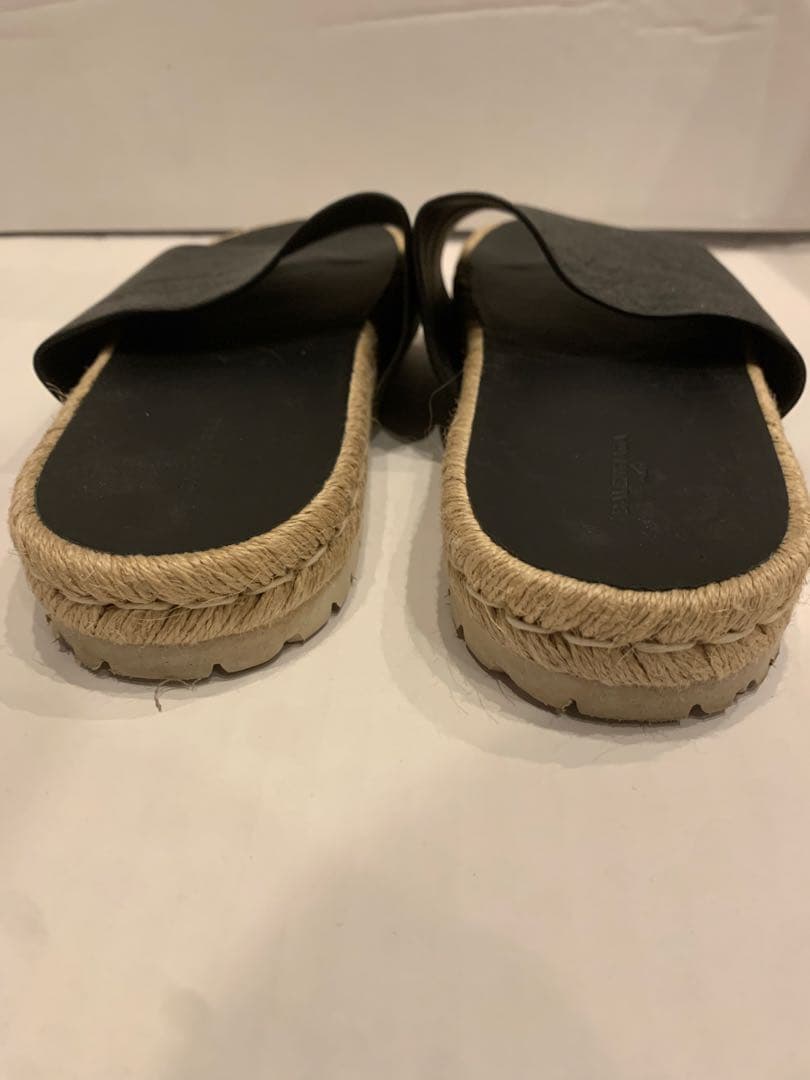 BALENCIAGA サンダル 黒 41 レザー エスパドリーユ 美品