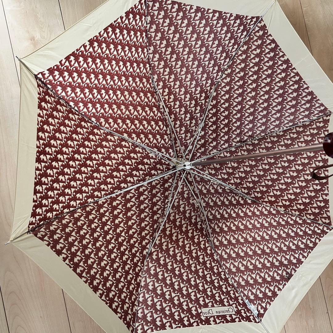 クリスチャンディオール 折りたたみ傘 トロッター柄 パラプリュイ CDロゴ