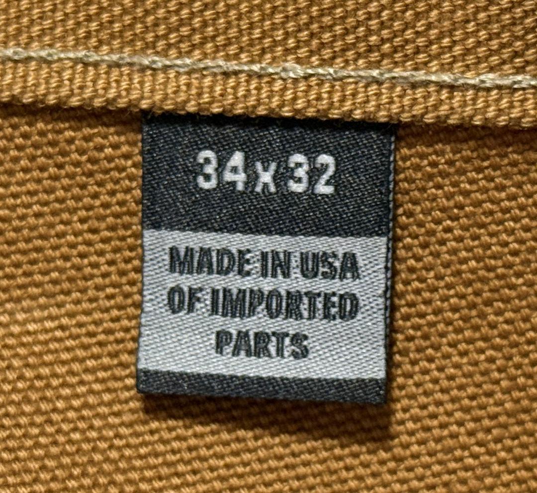 新品 カーハート 米国製 B01フィルムダック ダブルニー パンツ W34L32