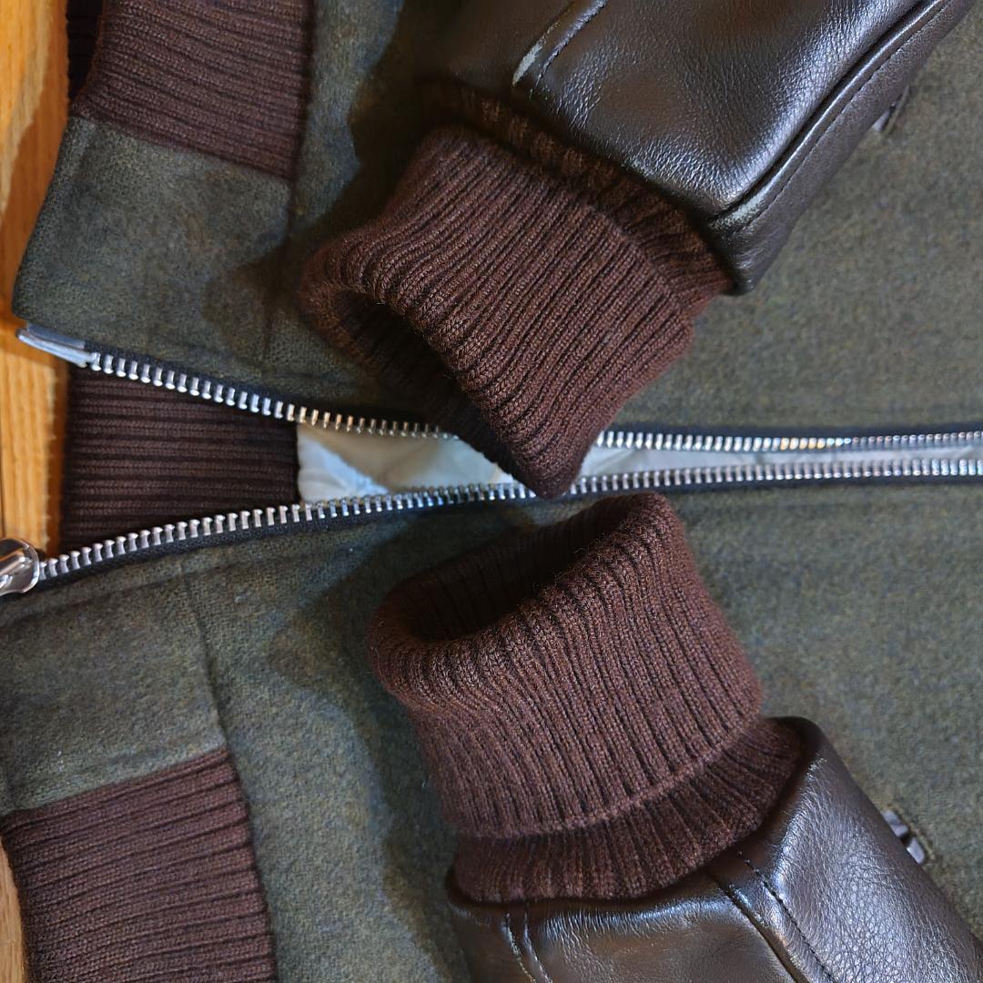 ユ*3様 CALEE　ウール×レザー スタジャン　M