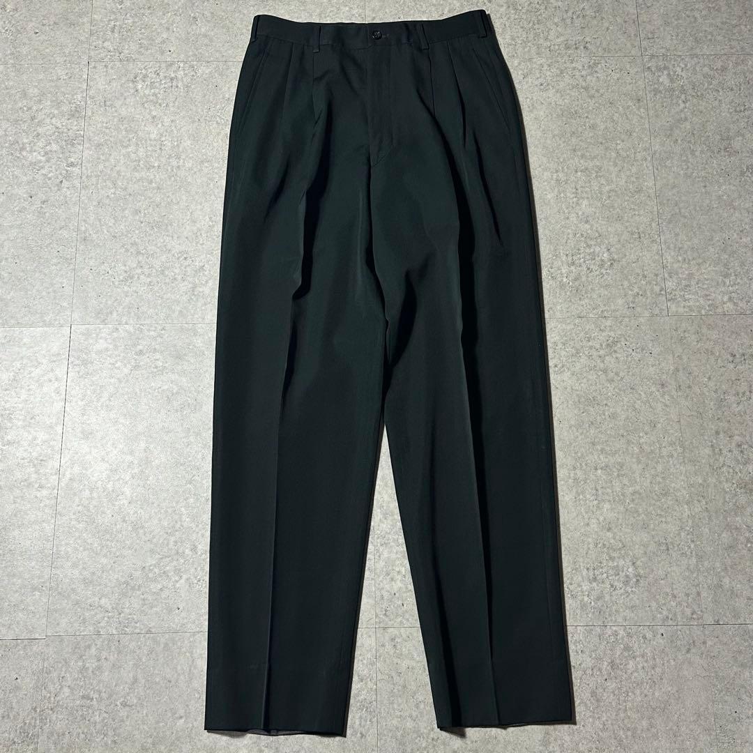 美品 コムデギャルソンオム 田中オム ウールギャバ セットアップ ダークグリーン