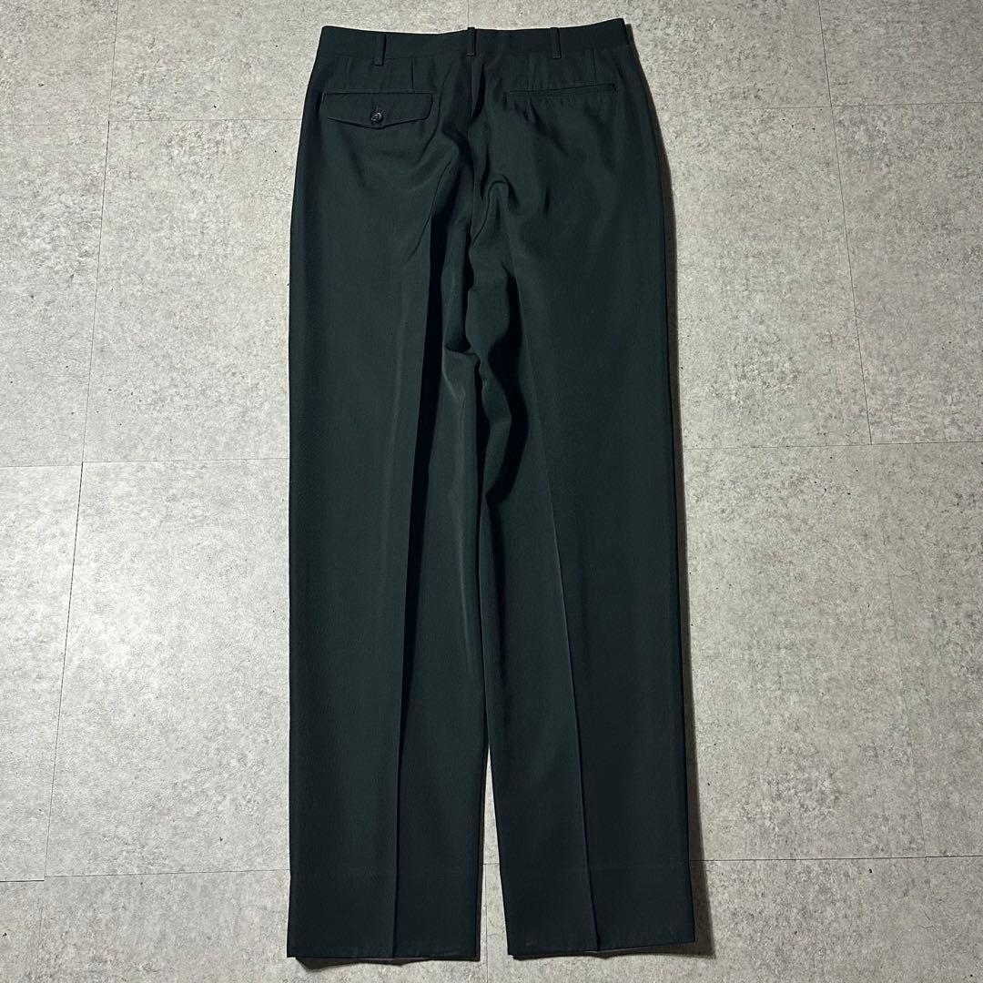 美品 コムデギャルソンオム 田中オム ウールギャバ セットアップ ダークグリーン