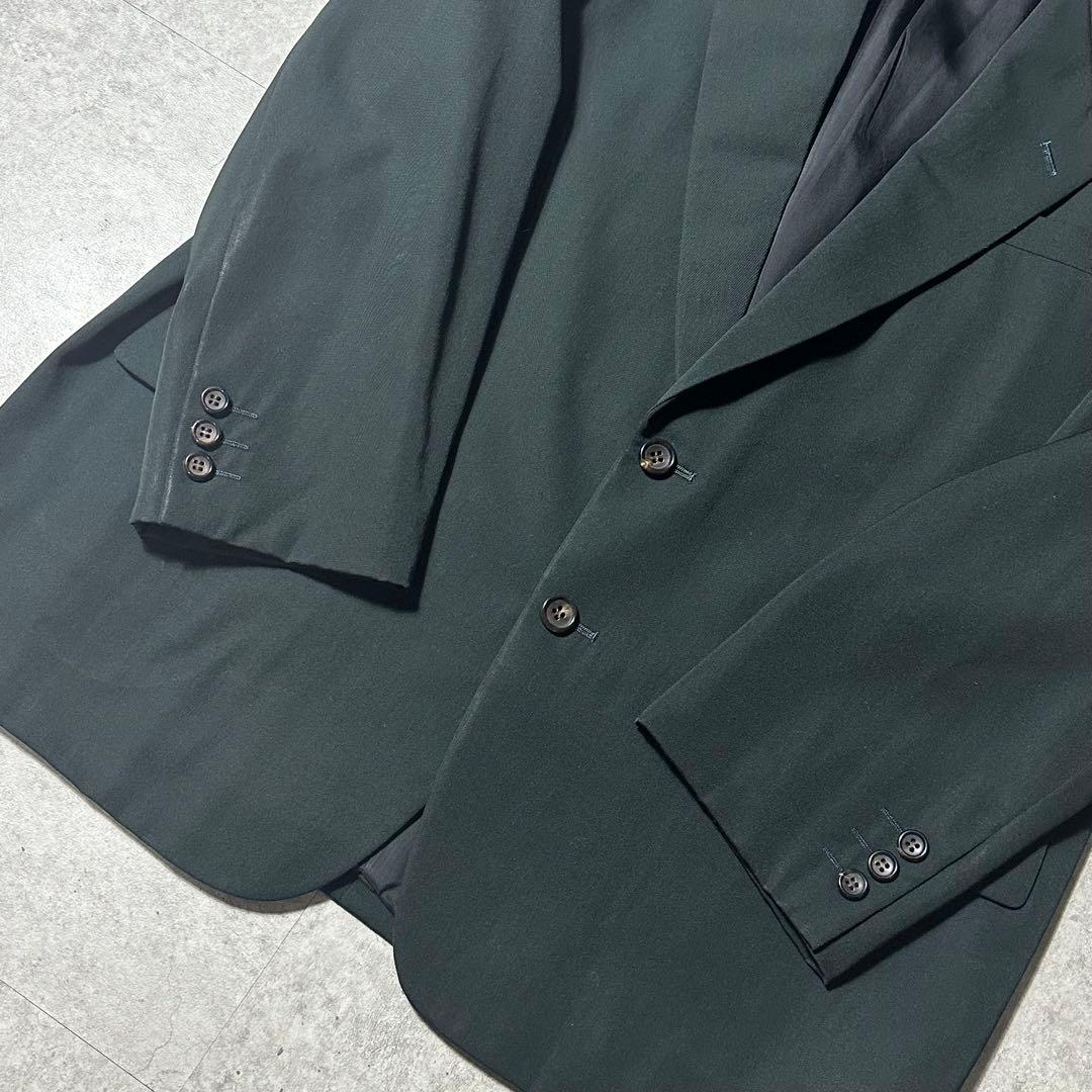 美品 コムデギャルソンオム 田中オム ウールギャバ セットアップ ダークグリーン