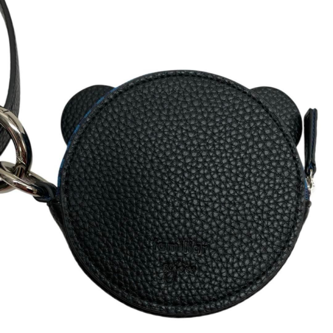 【新品未使用✨未開封】ajew ×ファミリア ショルダーストラップ 黒 クマ①