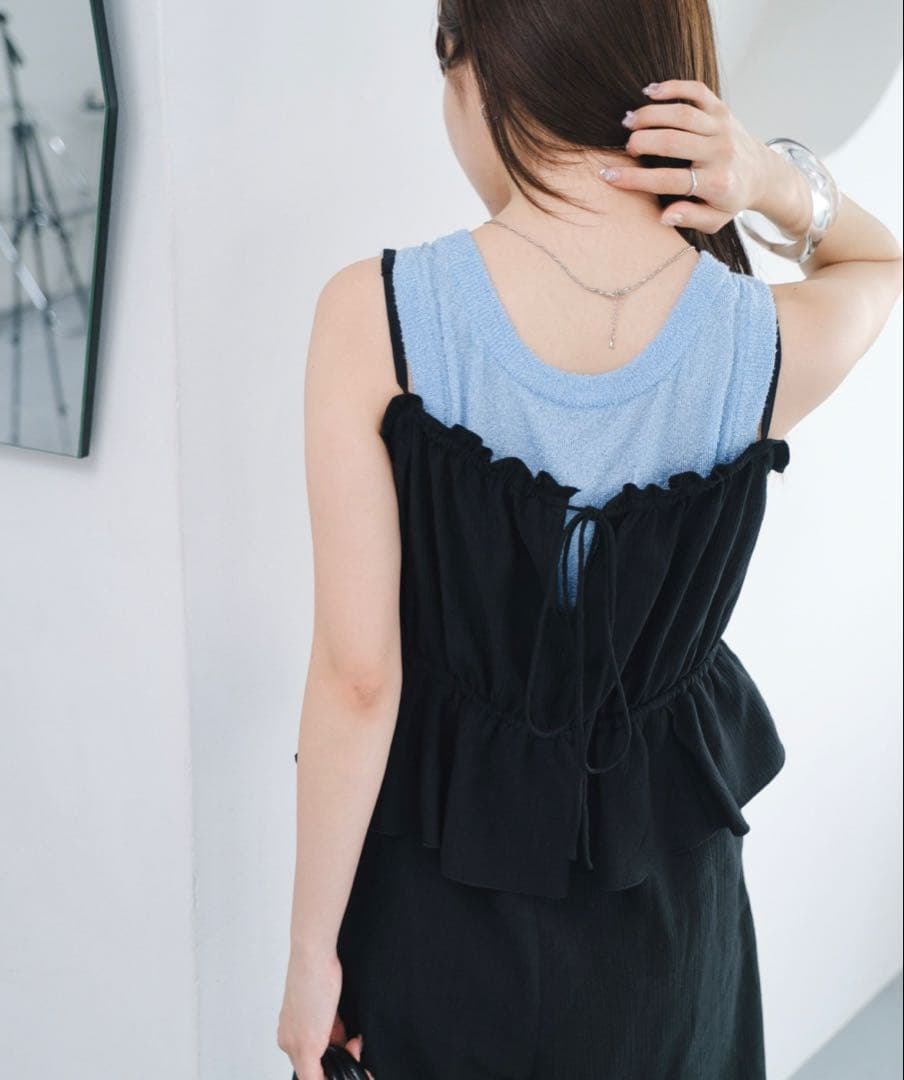 Kastane／ペプラムキャミサロペット