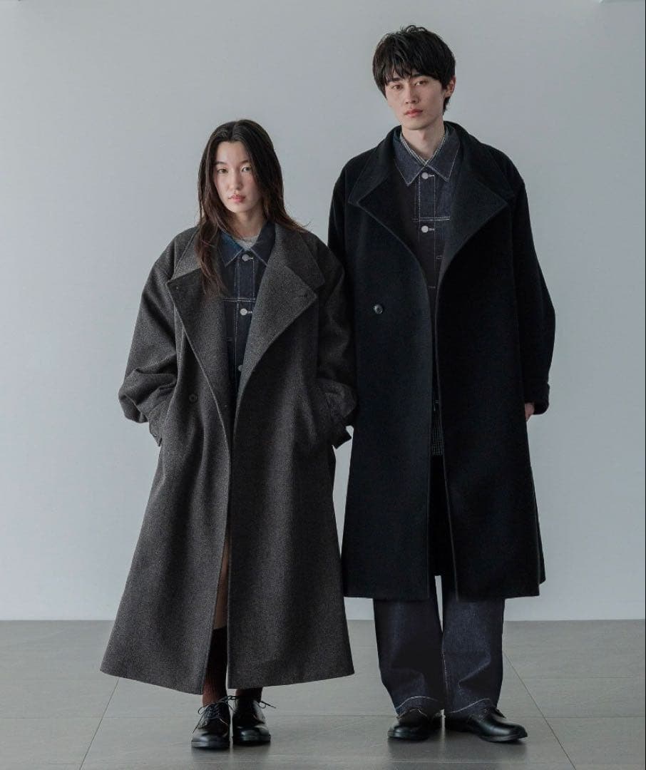 【タグ付き新品】LOWRYS FARM ウールライクスタンドコート ブラック M