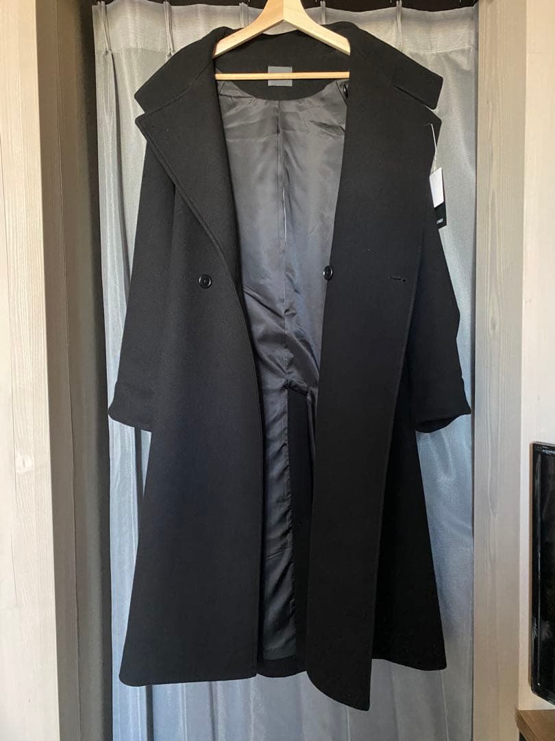 【タグ付き新品】LOWRYS FARM ウールライクスタンドコート ブラック M