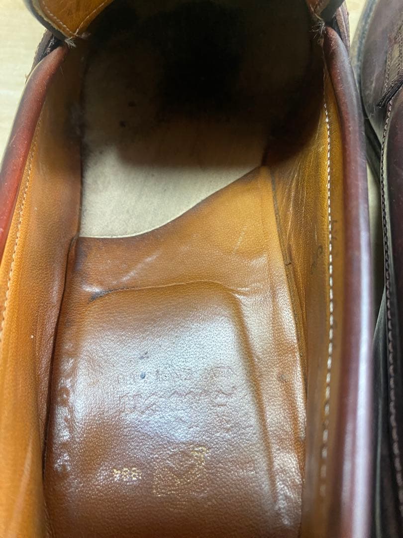 （希少）オールディン　コードバン　ローファー　バーガンディ6 2/1（25.0）